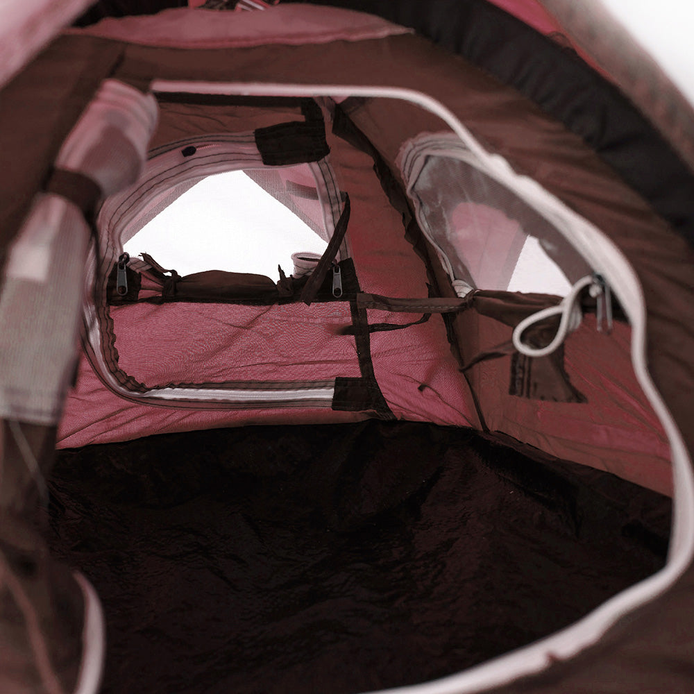 interior view of berry tiny tent